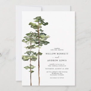 Convite Modern Mountain Wedding