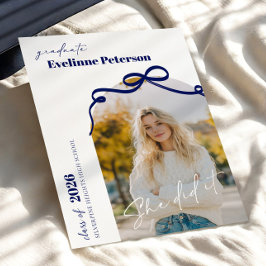 Convite Modern Navy 2026 Graduation Invitation