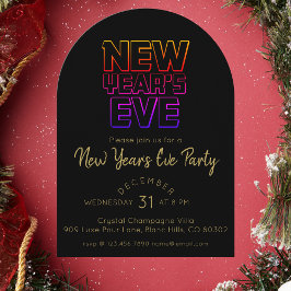 Convite Modern New Year's Eve Party 