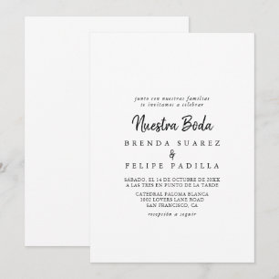 Convite Modern Nuestra Boda Wedding