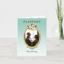 Modern Passport Wedding Invitation