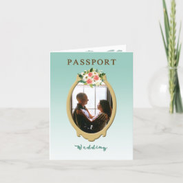 Convite Modern Passport Wedding Invitation