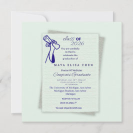 Convite Modern Pastel Graduation Invitation | Class of 202
