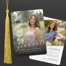Modern Photo Graduation Invitation