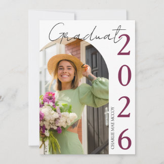 Convite Modern Photo Graduation Invitation