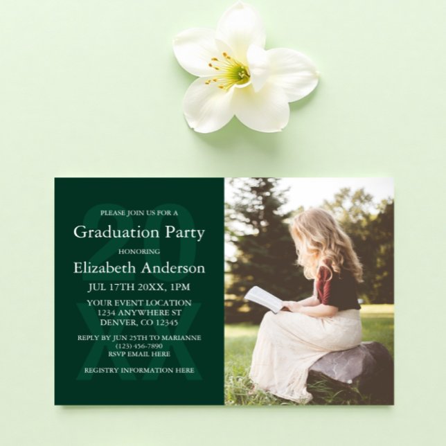 Convite Modern Photo Graduation Party (Criador carregado)