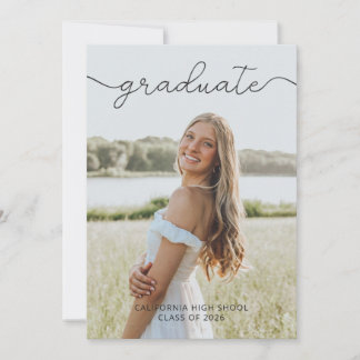 Convite Modern Photo Graduation Party Invitation