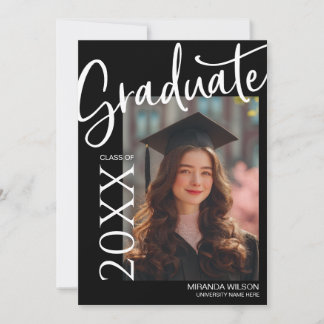 Convite Modern Photo Graduation Party Invite Announcement