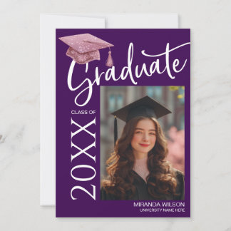 Convite Modern Photo Graduation Party Invite Announcement