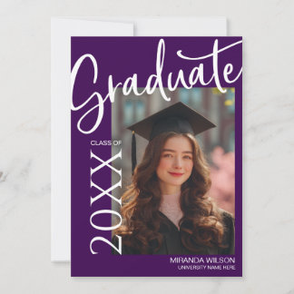 Convite Modern Photo Graduation Party Invite Announcement