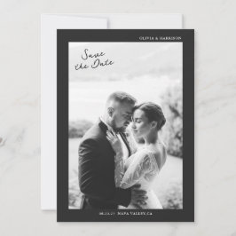 Convite Modern Photo Wedding Save the Date