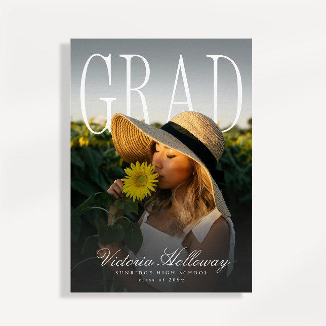 Convite Modern PhotoPop Effect Graduation Party Invitation (Criador carregado)