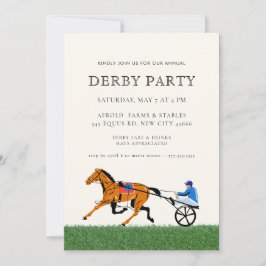 Convite Modern Race Horse Derby Party Equestrian 