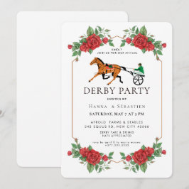 Convite Modern Race Horse Derby Party Equestrian 
