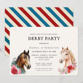Convite Modern Race Horse Derby Party Equestrian 