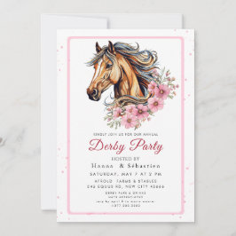 Convite Modern Race Horse Derby Party Equestrian 