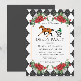Convite Modern Race Horse Derby Party Equestrian 