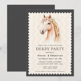 Convite Modern Race Horse Derby Party Equestrian 
