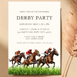 Convite Modern Race Horse Derby Party Equestrian  Invitati