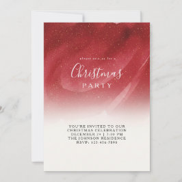 Convite Modern Red & Gold Abstract Christmas Card – Person