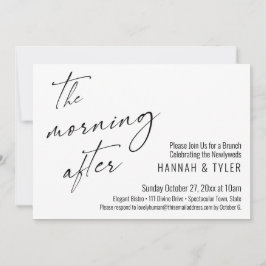 Convite Modern Roda A Manhã Após Casar Brunch