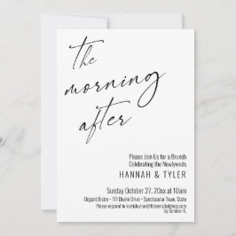 Convite Modern Roda A Manhã Após Casar Brunch