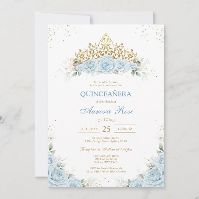 Convite Modern Rustic Quinceanera Invitation (Frente)
