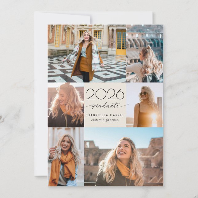 Convite Modern Script 2026 Graduation (Frente)