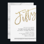 Convite MODERN SCRIPT 50.º aniversário cinquenta brilho de<br><div class="desc">por kat massard >> https://linktr.ee/simplysweetpaperie <<<< Uma tendência, design de convite com letra de mão para o seu 50º ANIVERSÁRIO - Tenho a maioria das idades disponíveis na DICA da loja: 1. Para alterar/mover gráficos e fontes e adicionar mais texto - pressione o botão "personalizar". - - - - -...</div>
