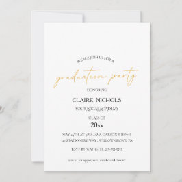 Convite Modern Script Graduation Party Invitation
