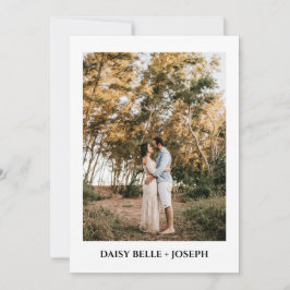 Convite Modern Script Photo Wedding Save The Date