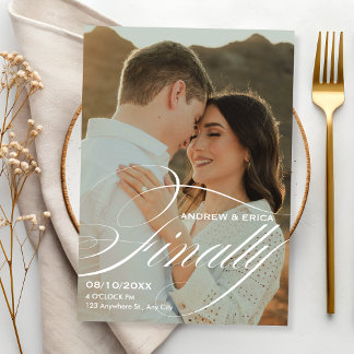 Convite Modern simple elegant wedding