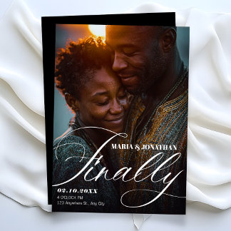 Convite Modern simple photo wedding 