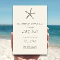 Modern Starfish Beach Ocean Bridesmaids Luncheid