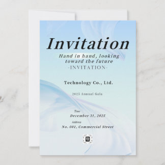 Convite Modern Tech Light Blue Corporate Gala Invitation –