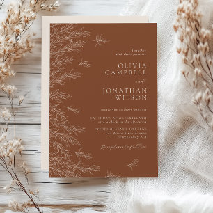 Convite Modern Terracotta Boho deixa casamento