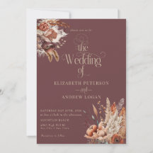 Modern Terracotta Floral | Flores De Queda Casamen