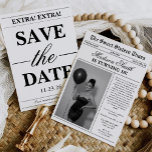 Convite Modern Unique Newspaper Photo Sweet 16<br><div class="desc">Celebrate this milestone in a fun and unforgettable way with a Unique Newspaper Photo Sweet 16 Invitation. Designed to look like a vintage newspaper, this creative invitation features bold headlines, playful “breaking news” sections, and a spotlight photo of the birthday girl. The layout makes her the star of her very...</div>