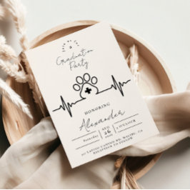 Convite Modern Vet Med Graduation Party