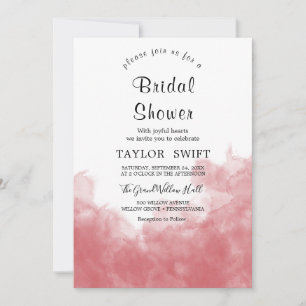 Convite Modern Watercolor   Chá de panela vermelho