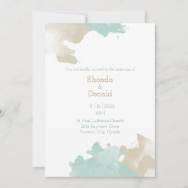 Convite Modern Watercolor Espalha Casamento