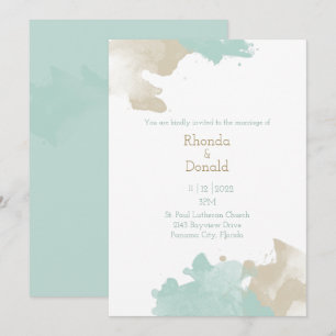 Convite Modern Watercolor Espalha Casamento
