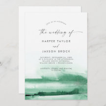 Modern Watercolor | Verde Casamento De