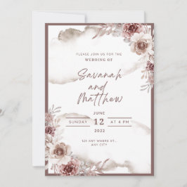 Convite Modern Wedding Invitation Clean Minimal Style