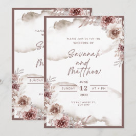 Convite Modern Wedding Invitation Clean Minimal Style