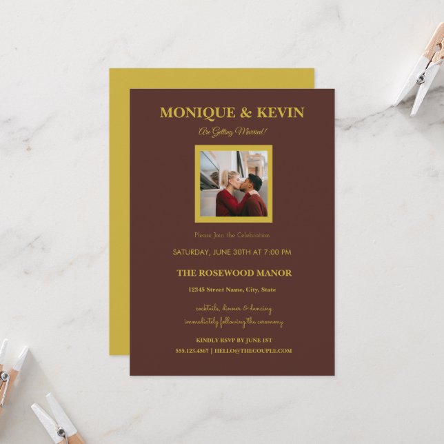 Convite Modern Wedding Invite Instant Download Available (Frente/Verso In Situ)