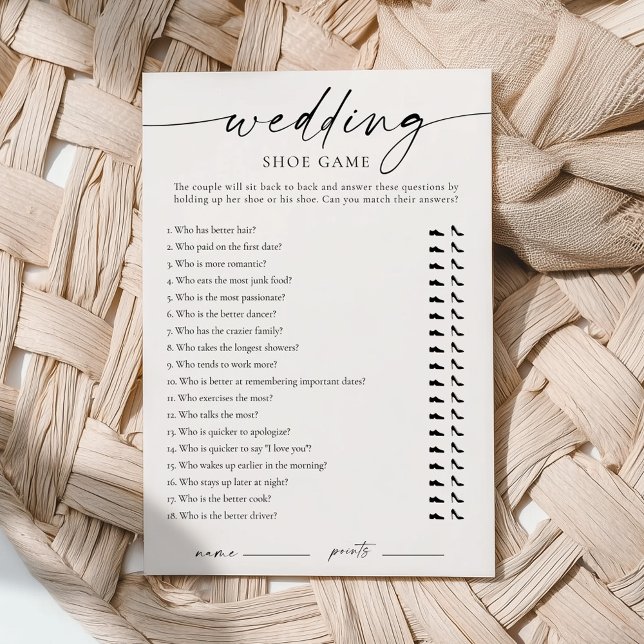 Convite Modern Wedding Shoe Game (Criador carregado)