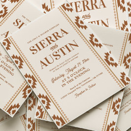 Convite Modern Western Wedding Invitation