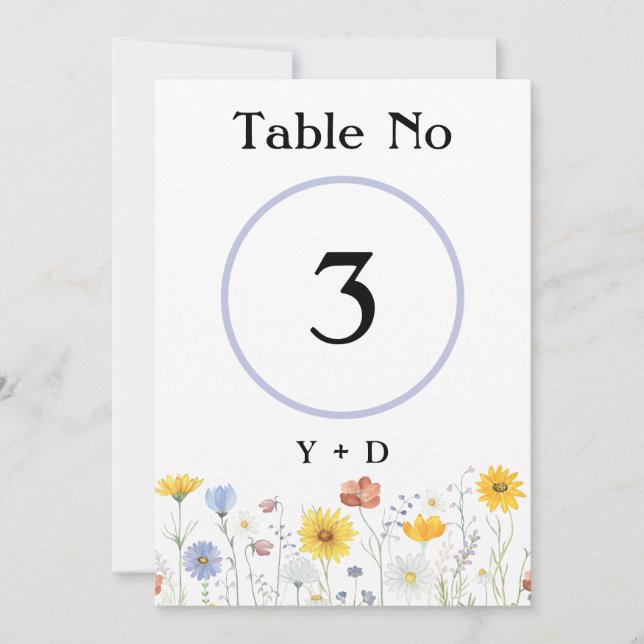 Convite Modern wildflowers spring wedding (Frente)