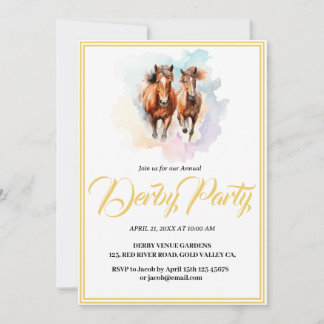 Convite moderna design de Cavalo Derby